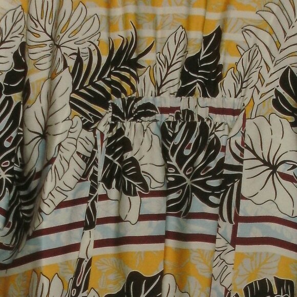 H&M Long Silky Tropical Print Kimono Robe Beach Cover Up with Attached Ties ~ M - Picture 4 of 5